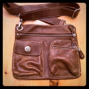 Genuine leather Roots tribal leather crossbody